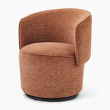 Liode Orange Fabric Round Swivel Accent Chair - Liode-Orange-accent-chair_3.jpg