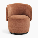 Liode Orange Fabric Round Swivel Accent Chair - Liode-Orange-accent-chair_4.jpg