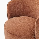 Liode Orange Fabric Round Swivel Accent Chair - Liode-Orange-accent-chair_7.jpg