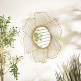 Flora Gold Medium Round Flower Frame 80cm Garden Mirror  - FLOR-MIR-OUT-RND-GLD_1.jpg