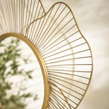 Flora Gold Medium Round Flower Frame 80cm Garden Mirror  - FLOR-MIR-OUT-RND-GLD_3.jpg