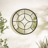 Compass Black Medium Round Window 60cm Garden Mirror  - COMP-MIR-OUT-RND-BLK-60_2.jpg