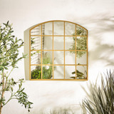 Hinton Gold Medium Arched Window 70x70cm Garden Mirror  - HINT-MIR-OUT-WND-GLD-70_2.jpg