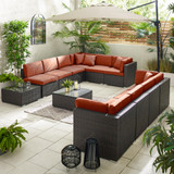 Orlando Brown Rattan & Orange 10 Seat Modular Garden Sofa - ORL-BRN-TER-OUT-SOF-10_2.jpg