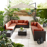 Orlando Brown Rattan & Orange 10 Seat Modular Garden Sofa - ORL-BRN-TER-OUT-SOF-10_4.jpg