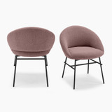 2x Nella Pale Terracotta Orange Fabric Dining Chairs - NELL-DIN-CHR-TER-BLK-2_WBG2.jpg