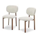 2x Mirelle Grey / Beige Fabric Dining Chairs Bronze Legs - Mirelle-Dining-Chair-Cream_1.jpg