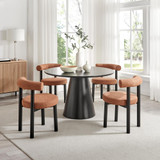 2x Isola Terracotta Orange Fabric Dining Chairs Black Legs - ISOL-DIN-CHR-TER-BLK-2_L4.jpg