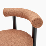 2x Isola Terracotta Orange Fabric Dining Chairs Black Legs - Isola-Dining-Chair-Orange_4.jpg