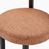 2x Isola Terracotta Orange Fabric Dining Chairs Black Legs - Isola-Dining-Chair-Orange_5.jpg