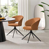 2x Anika Terracotta Orange Fabric Swivel Dining Chairs - ANIK-SWV-CHR-TER-FAB-BLK_L1.jpg