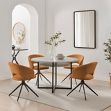 2x Anika Terracotta Orange Fabric Swivel Dining Chairs - ANIK-SWV-CHR-TER-FAB-BLK_L5.jpg