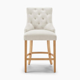 2x Belgravia Beige Fabric Bar Chairs Oak Effect Legs - Belgravia-Bar-Stool-oak-leg_2.jpg
