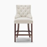 2x Belgravia Beige Fabric Bar Chairs Walnut Effect Legs - Belgravia-Bar-Stool-Walnut-leg_2.jpg