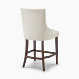 2x Belgravia Beige Fabric Bar Chairs Walnut Effect Legs - Belgravia-Bar-Stool-Walnut-leg_3.jpg