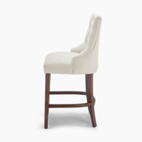 2x Belgravia Beige Fabric Bar Chairs Walnut Effect Legs - Belgravia-Bar-Stool-Walnut-leg_4.jpg