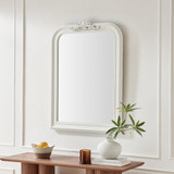 Francis White Wood Large 110x74cm Overmantle Arch Mirror - FRAN-MIR-OVR-MTL-WHT_1.jpg