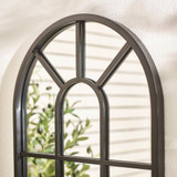 Harris Black Large Arched Window 120x40cm Garden Mirror  - HARR-MIR-OUT-ARC-BLK-120-40_3.jpg
