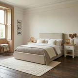 Tilly Beige & Brown Herringbone Fabric Ottoman Double Bed Frame - TILL-BED-OTT-DBL-NAT-FAB_1.jpg