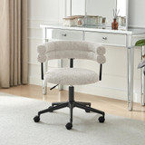 Estelle Grey / Beige Fabric Swivel Office Chair - Estelle-Office-Chair-Beige_2.jpg