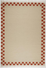 Matilda Beige & Red Check Border Flatweave Rug  - MATI-RUG-CHK-200-290-RED-WBG_1.jpg