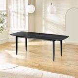 Leif Black Wood Extending Dining Table with 6 Tan Delta Chairs - LEIF-BLACK-EXT-DINING-TABLE_3.jpg