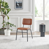Leif Black Wood Extending Dining Table with 6 Tan Delta Chairs - Delta-Dining-Chair-Tan-Faux-Leather-Black-Legs-4.jpg