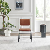 Leif Black Wood Extending Dining Table with 6 Tan Delta Chairs - Delta-Dining-Chair-Tan-Faux-Leather-Black-Legs-3.jpg