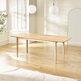 Leif Oak Effect Wood Extending Dining Table with 6 Tan Delta Chairs - LEIF-EXT-TABLE-OAK_3.jpg