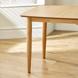 Leif Oak Effect Wood Extending Dining Table with 6 Tan Delta Chairs - LEIF-EXT-TABLE-OAK_6.jpg