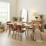 Leif Oak Effect Wood Extending Dining Table with 6 Tan Delta Chairs - LEIF-OAK-TBL-6-DEL-TAN_AI1-tan.jpg