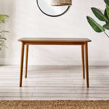 Lynton Walnut Effect Wood Dining Table with 4 Cream Beaumont Chairs - Lynton-Walnut-Dining-Table-Small-3.jpg