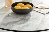 Elina White Marble Effect Round Dining Table with 2 Tan Delta Chairs - elina-marble-2set-modern-round-dining-table-4.jpg