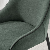 Lynton Large Walnut Effect Wood Dining Table + 4 Green Beaumont Chairs & Bench - Beaumont-Dining-chairs-Green-Fabric-Black-legs-6.jpg