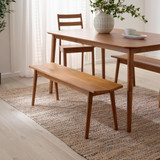 Lynton Large Walnut Effect Wood Dining Table + 4 Green Beaumont Chairs & Bench - LYNTON-Solid-Wood-Walnut-Effect-Large-Dining-Bench-Hero.jpg