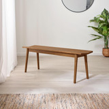 Lynton Large Walnut Effect Wood Dining Table w 4 Green Baumont Chairs & Bench - LYNTON-Solid-Wood-Walnut-Effect-Large-Dining-Bench-angle.jpg