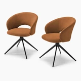 Anika Terracotta Orange Fabric Swivel Office Chair - Anika-Dining-Chair-Orange_1.jpg