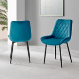 2x Pesaro Blue Velvet Black Leg Luxury Dining Chairs - Pesaro-Blue-Velvet-Black-Leg-dining-chair-3.jpg