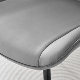 2x Pesaro Grey Velvet Dining Chairs Black Legs - Pesaro-grey-black-dining-chair-6.jpg