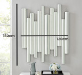 Crystalline Large Silver Contemporary Modern Wall Mirror - large_crystalline_mirror_dimensions.jpg