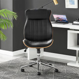 Parker Black Faux Leather and Wood Swivel Office Chair - parker-black-faux-leather-wood-high-back-ergonomical-office-chair-1.jpg