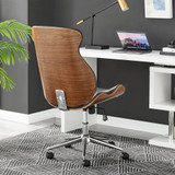 Parker Black Faux Leather and Wood Swivel Office Chair - parker-black-faux-leather-wood-high-back-ergonomical-office-chair-2.jpg