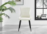 2x Nora Cream Velvet Dining Chairs Black Legs - nora-cream-velvet-black-leg-dining-chair.jpg