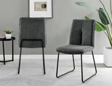 2x Halle Dark Grey Fabric Dining Chairs Black Legs - 2x-halle-dark-grey-dining-chair.jpg