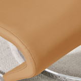 2x Willow Mustard Yellow Faux Leather 'Z' Dining Chairs - Willow-mustard-silver-dining-chair-6.jpg