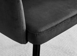 2x Calla Black Velvet Dining Chairs with Black Legs - Calla-black-black-dining-chair-5.jpg