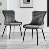 2x Nora Dark Grey Velvet Dining Chairs Black Legs - 2-Nora-Dark-Grey-Velvet-black-Leg-Dining-Chairs-CROP.jpg