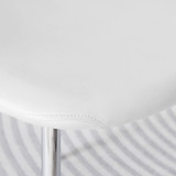 2x Corona Silver Leg White Faux Leather Dining Chair - Corona-white-silver-dining-chair-6.jpg