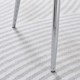 2x Corona White Faux Leather Dining Chairs Silver Legs - Corona-white-silver-dining-chair-7.jpg