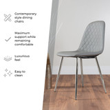 2x Corona White Faux Leather Dining Chairs Silver Legs - 100-FBOX-Corona-Chair-image-1.jpg